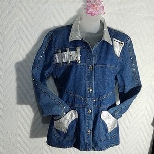 ANDREA ISABELLA VINTAGE DENIM BLUE JACKET WOMEN'S